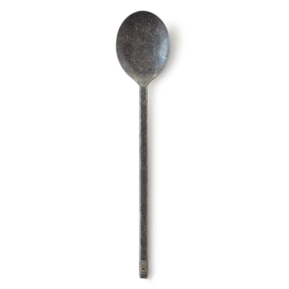 CHIPS Bricks Spoon Stainless Steel distressed look in Black - Toka Ceramics