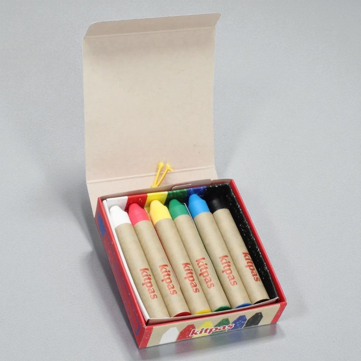 Kitpas Medium Stick Rice Wax Crayons 6 Colours