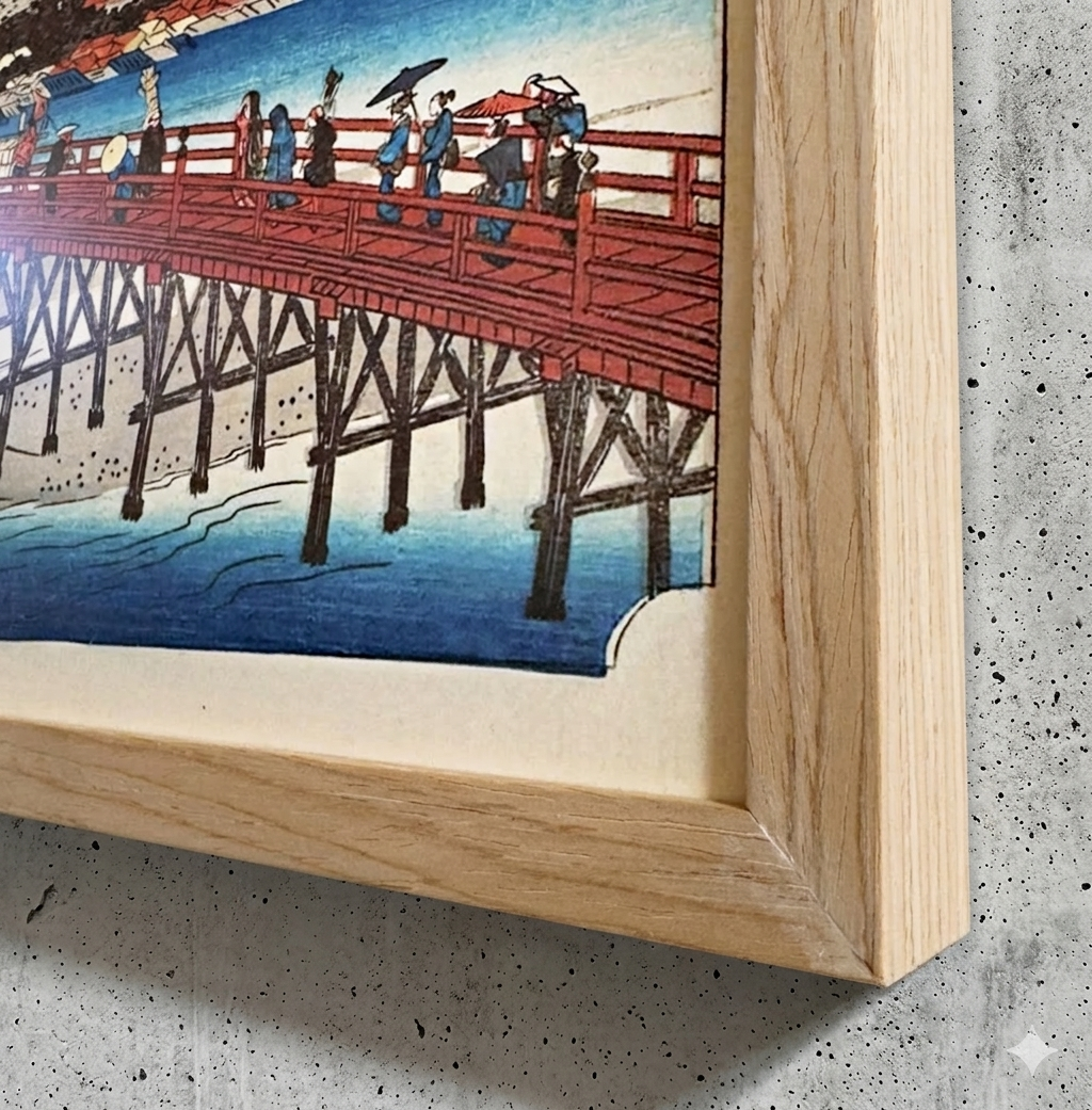 Framed Art Print - Kyoto: The Great Bridge at Sanjō by Utagawa Hiroshige