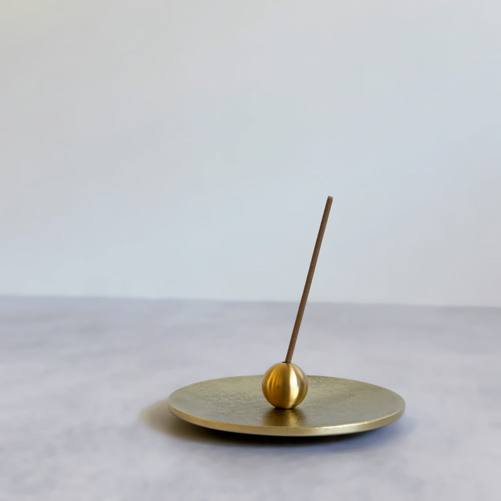 Incense Holder - Round - Brass