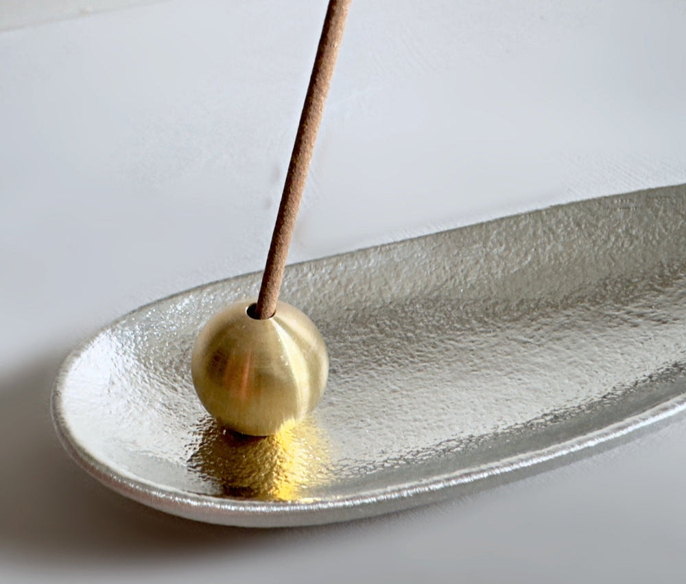 Incense Holder - Bamboo Leaf - Tin