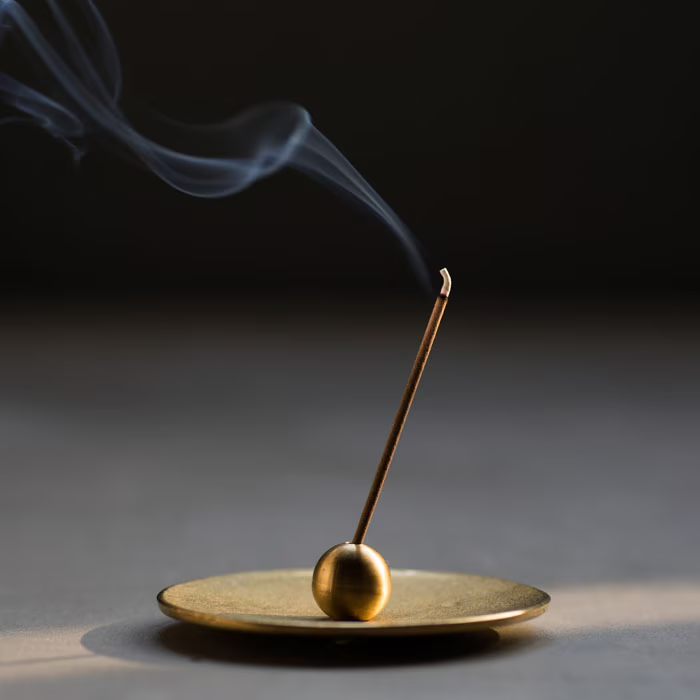 Incense Holder - Round - Brass