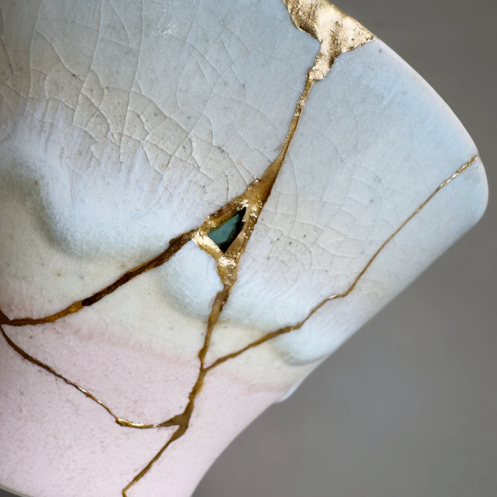 Yobitsugi - Soribachi Pastel Blue & Pink (M)