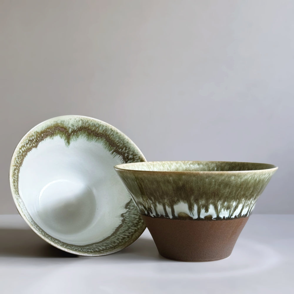 Japanese large bow in brown glaze. Made in Gifu, Japan. Available at Toka Ceramics.