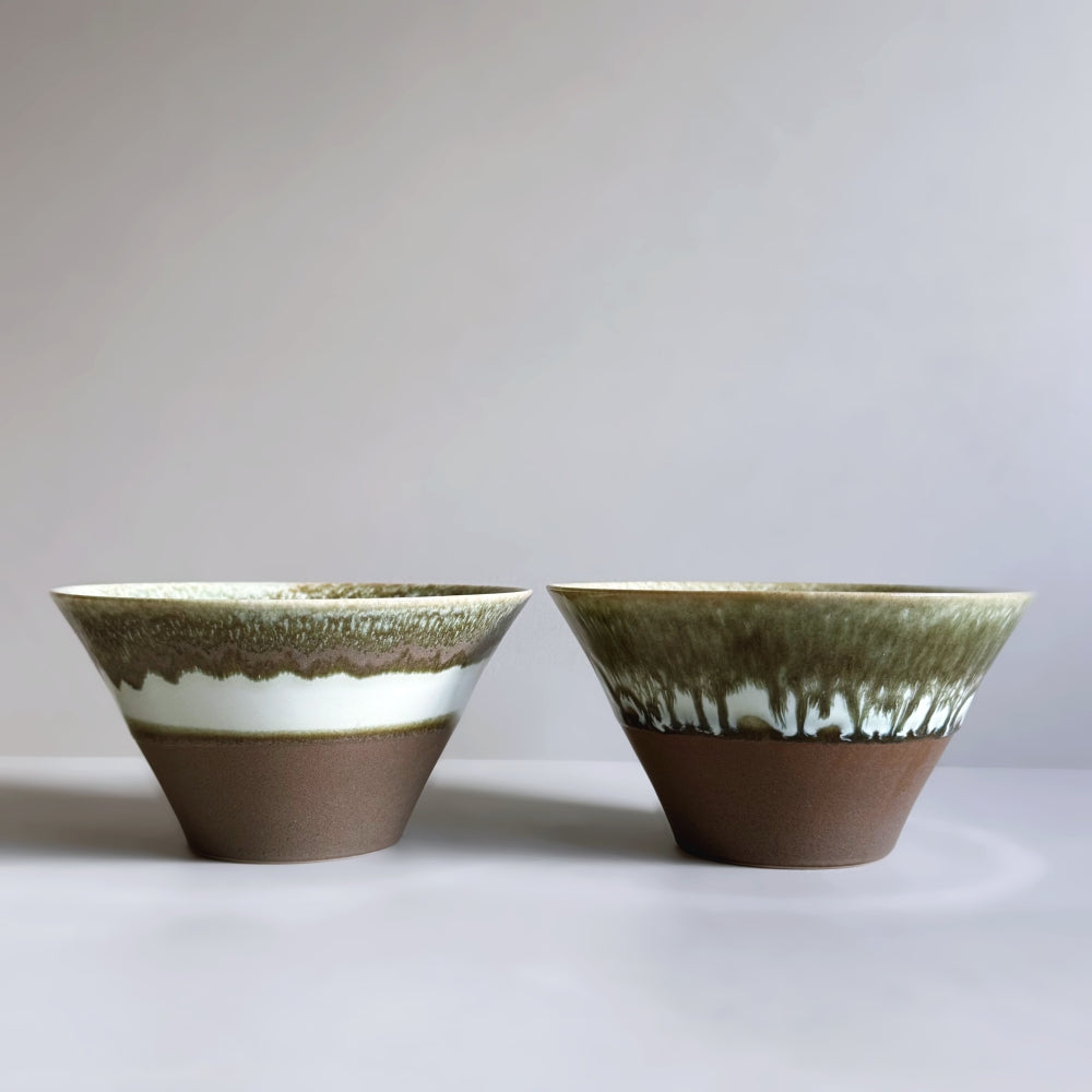 Japanese large bow in brown glaze. Made in Gifu, Japan. Available at Toka Ceramics.