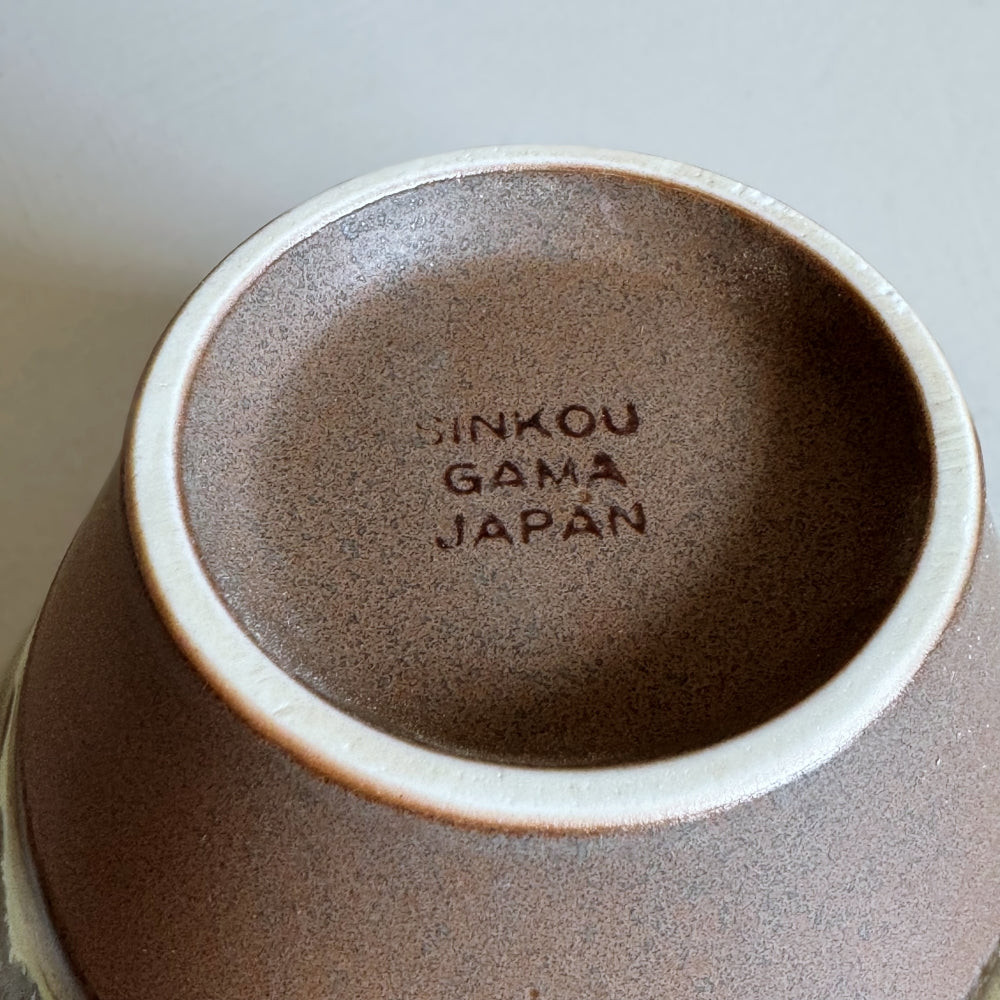 Japanese Mino ware small bowl in brown glaze Made in Gifu, Japan. Available at Toka Ceramics.