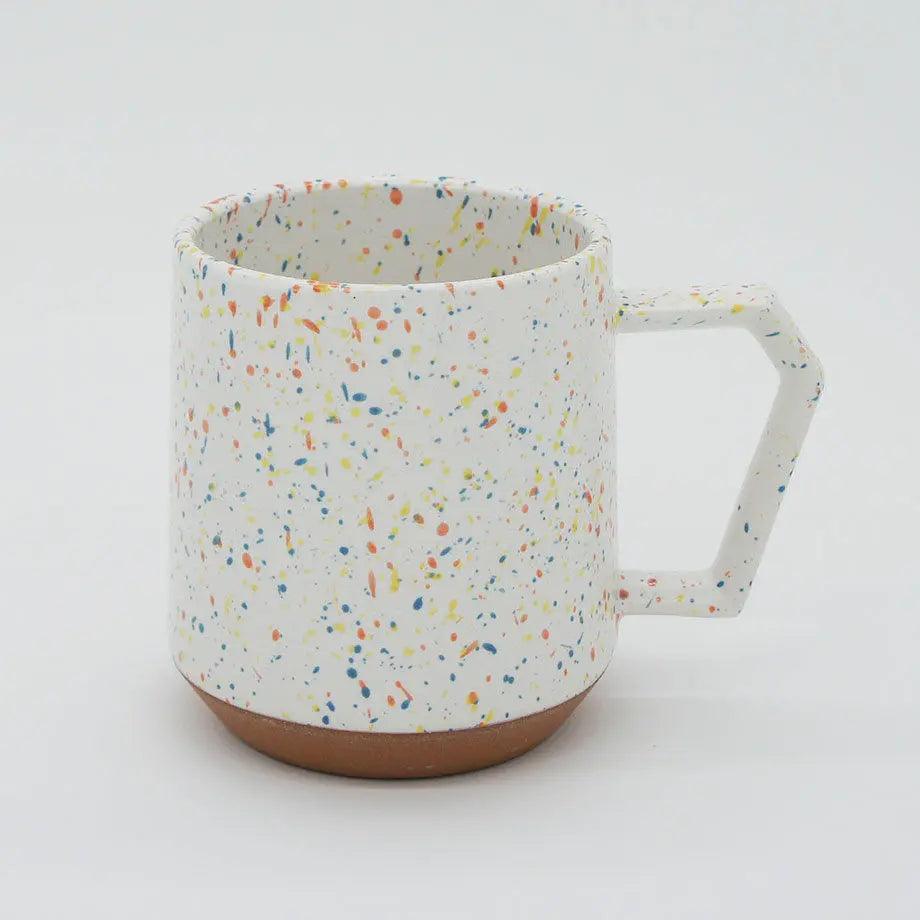 CHIPS large Mug Orange and White - Toka Ceramics