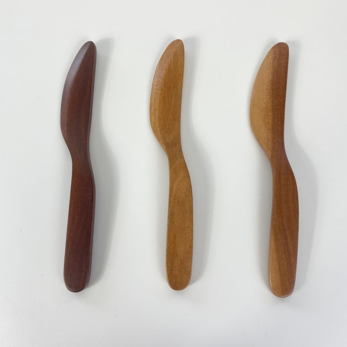 Natural Wooden Butter Knife imported from Japan. Toka Ceramics.