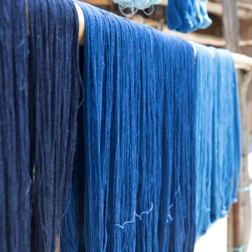 Indigo Tenugui – Enmusubi (Light Blue)