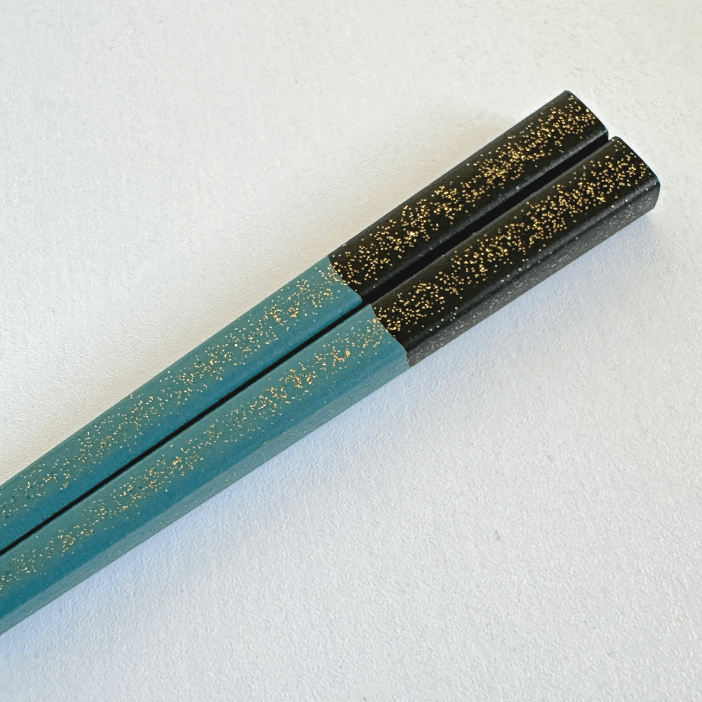 Yamachiku bamboo chopsticks Kinsha in blue. Handcrafted in Kumamoto, Japan. Available at  Toka Ceramics.