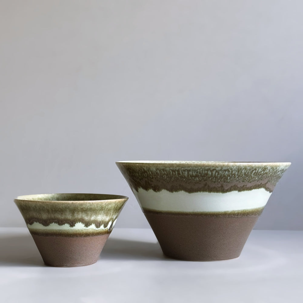 Japanese large bow in brown glaze. Made in Gifu, Japan. Available at Toka Ceramics.