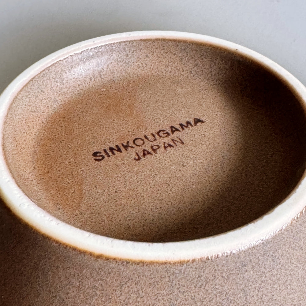 Japanese large bow in brown glaze. Made in Gifu, Japan. Available at Toka Ceramics.