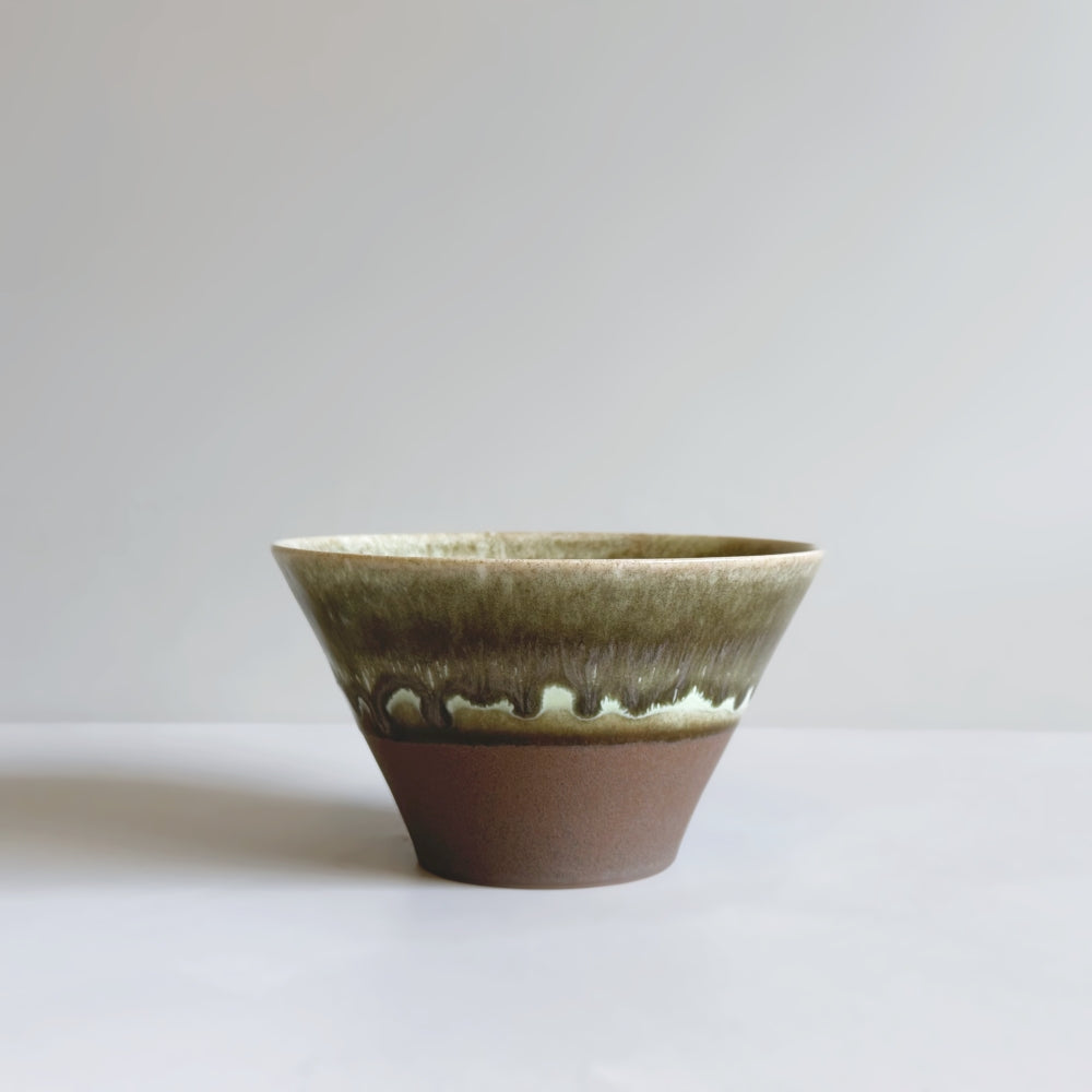 Japanese Mino ware small bowl in brown glaze Made in Gifu, Japan. Available at Toka Ceramics.