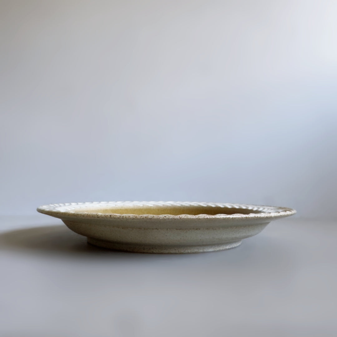 Laurel Large Plate - Mustard