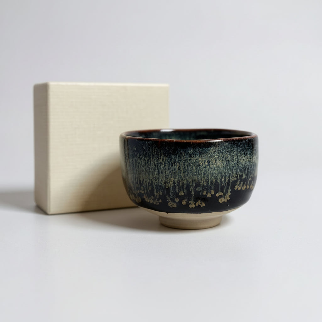 Small Matcha Bowl - Tenmoku Kin Unofu