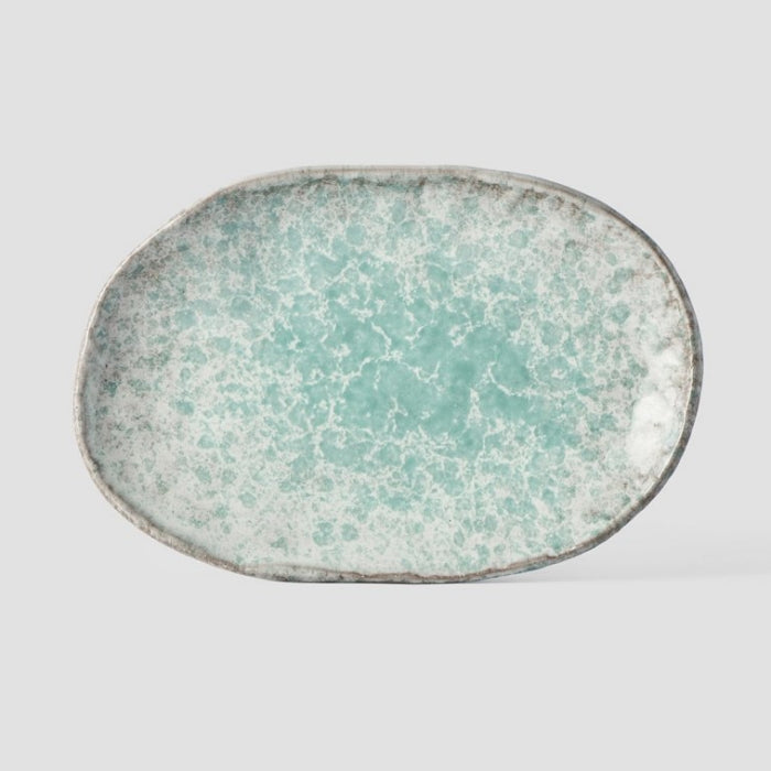 Aqua Splash Small Oval Plate 17 x 11cm - Toka Ceramics