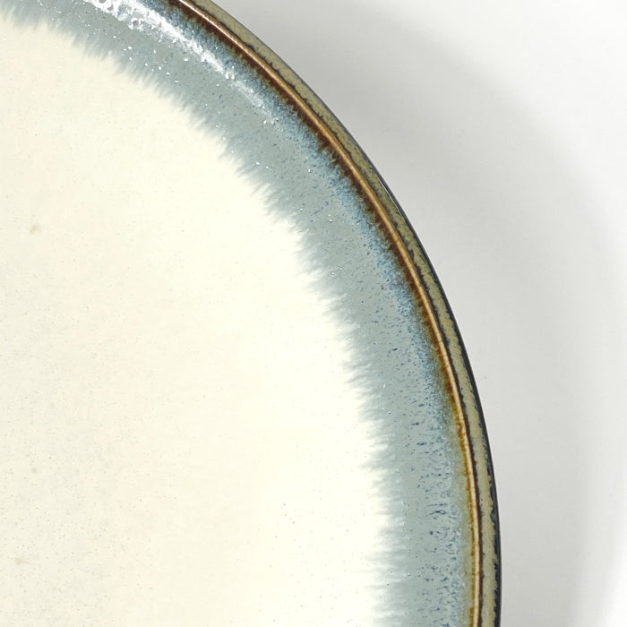 Aurora Large Plate 25cm, made in Japan. Mino Ware. Available at Toka Ceramics.