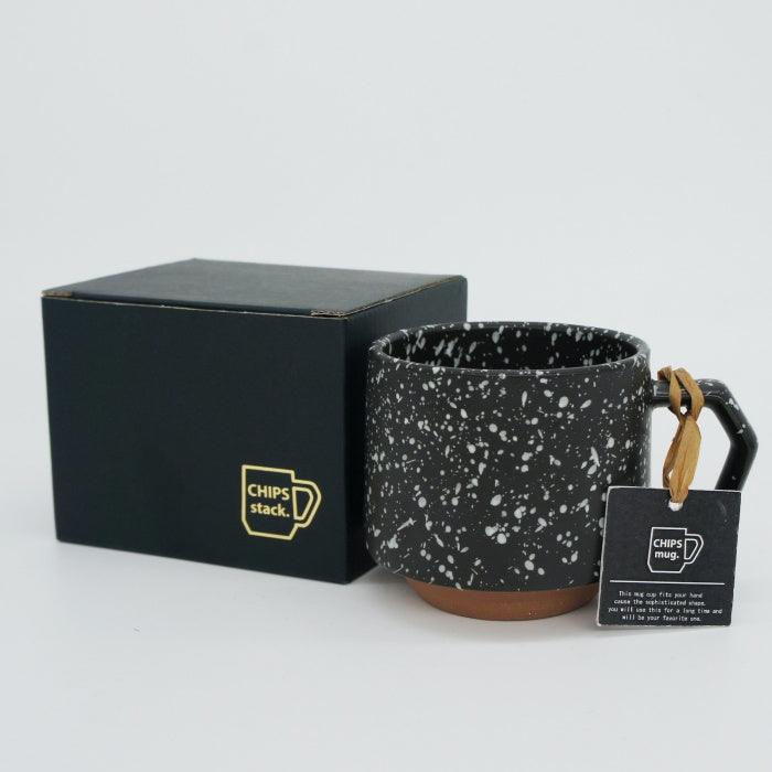 Stackable Mug - Splash / Black - Toka Ceramics