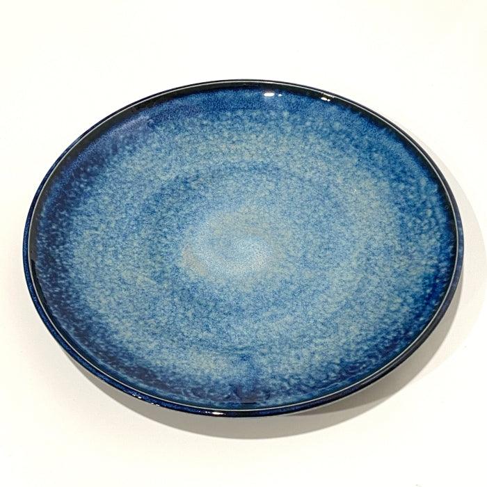 Subaru Indigo Blue Large Plate 25cm, made in Japan. Available at Toka Ceramics.