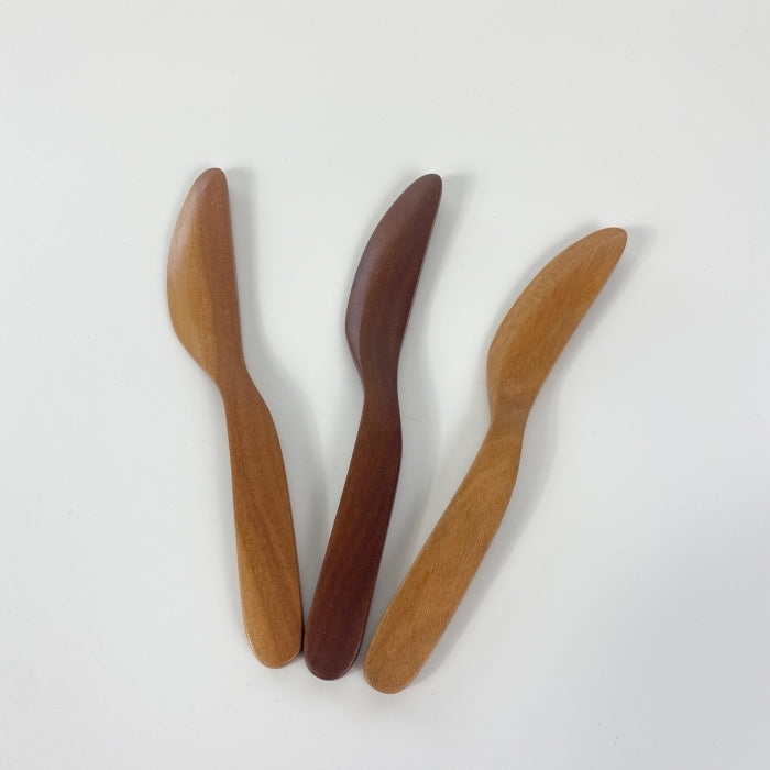 Natural Wooden Butter Knife imported from Japan. Toka Ceramics.